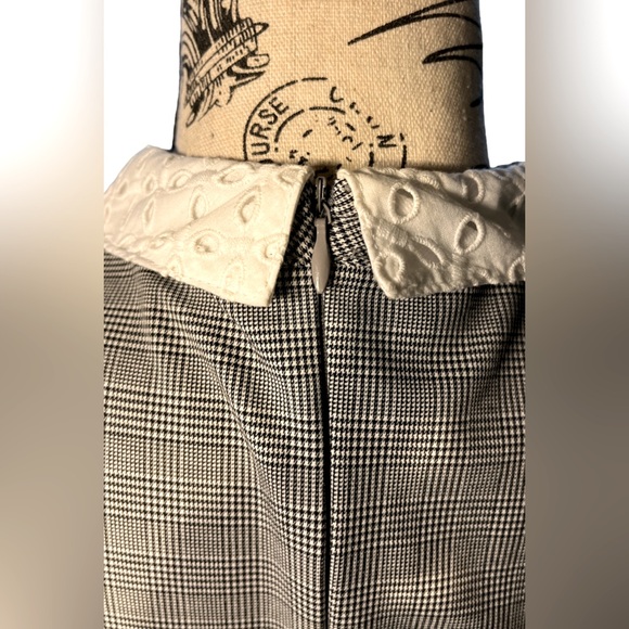 NWT Retro Houndstooth Sheath Dress w/Peter Pan Collar 👧🏻 Wednesday Addams - Picture 11 of 13